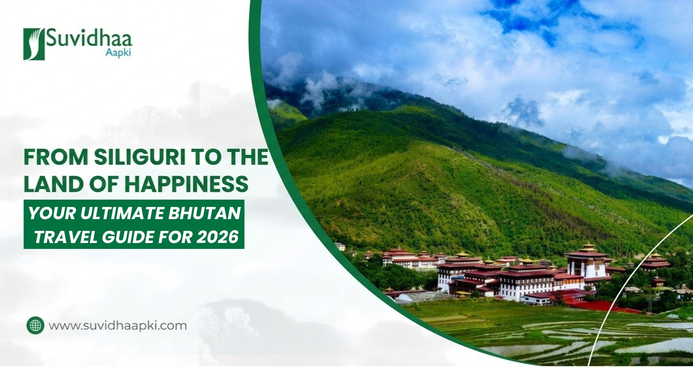 Bhutan tour from Siliguri with Tiger's Nest Monastery and Himalayan mountain landscape