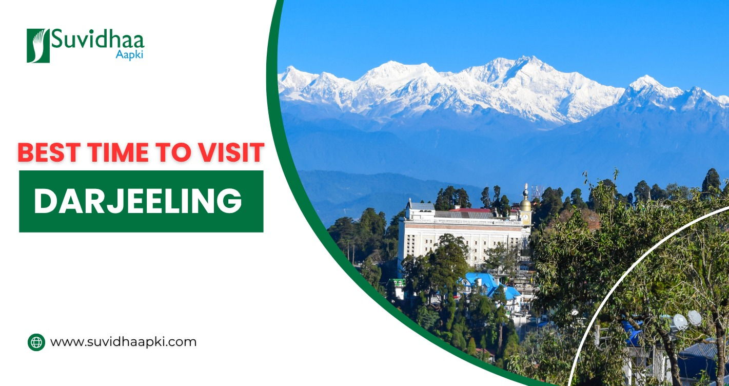 Seasonal views of Darjeeling with Kanchenjunga mountains, toy train, and tea gardens